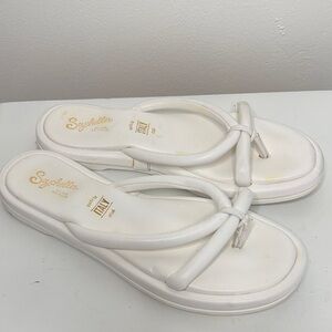 Seychelles Italy Strappy Slide Sandals – White – Women’s Size 7.5